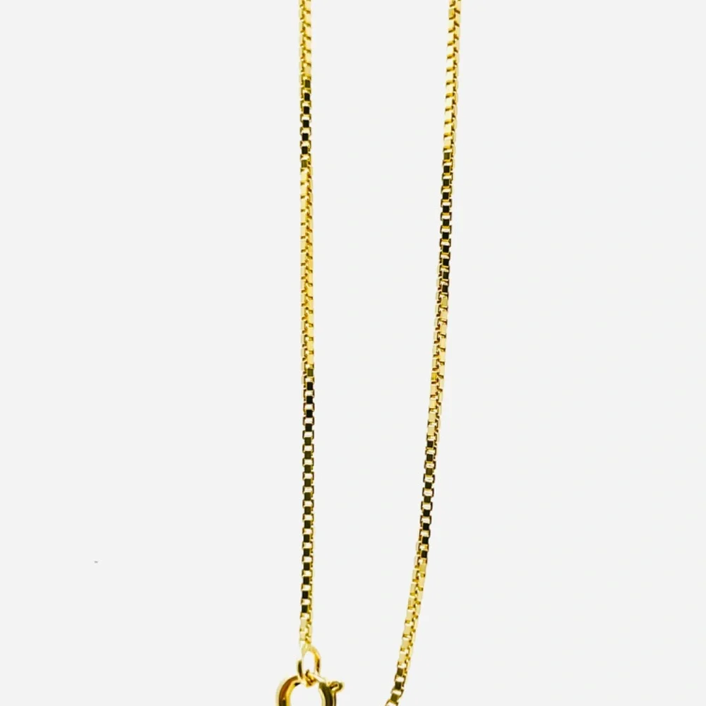 Solid 14K Gold Box Chain Necklace, 3.04 gr. /1 mm, / 18 inch. - Picture 6 of 17